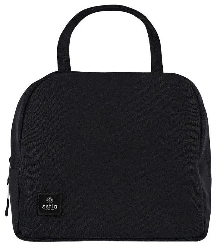 Τσάντα Φαγητού Ισοθερμική 01-17064 28,2x24x13cm 6Lt Black Estia 100% Cotton