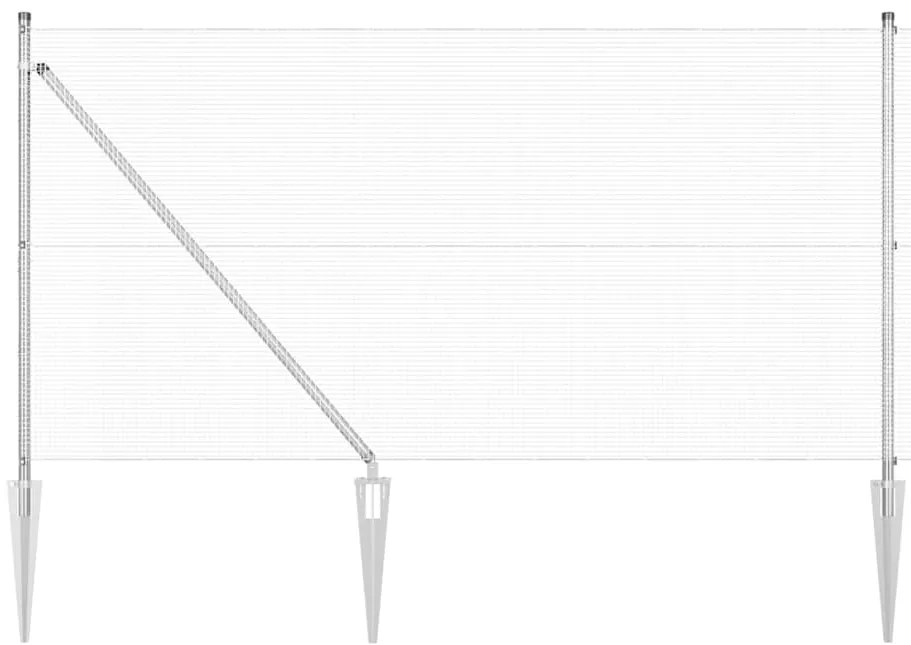 vidaXL Στύλος Περιφράξεων Ασημί 10 x 1 μ (12 x 12 mm πλέγμα) Ατσάλι
