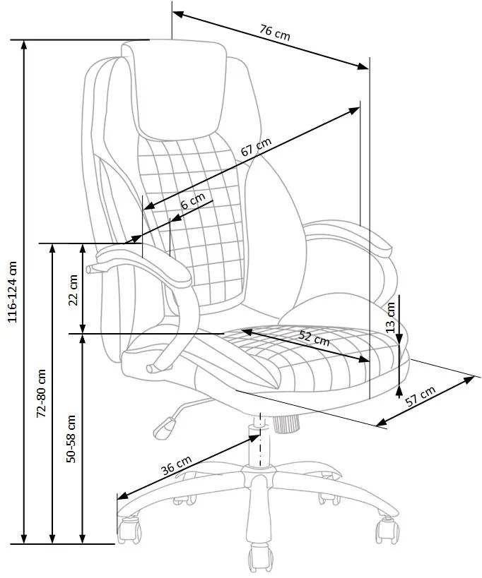 KING o. chair DIOMMI V-CH-KING-FOT-CZARNY