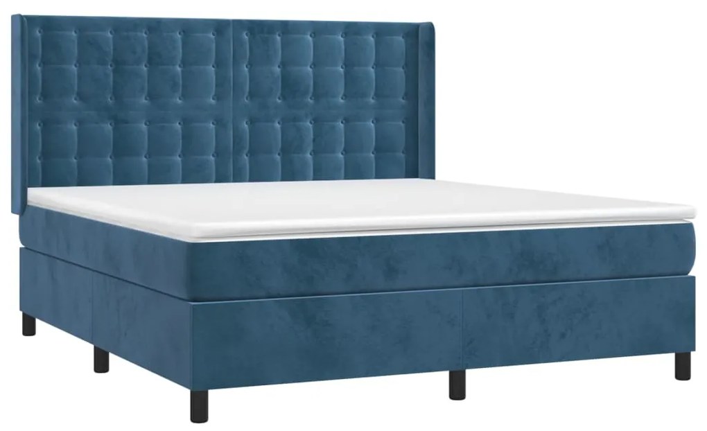 ΚΡΕΒΑΤΙ BOXSPRING ΜΕ ΣΤΡΩΜΑ ΣΚΟΥΡΟ ΜΠΛΕ 180X200 ΕΚ. ΒΕΛΟΥΔΙΝΟ 3132937