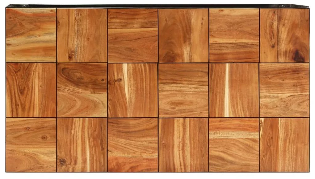 vidaXL Τραπεζάκι Σαλονιού 110x60x40 εκ. Μασίφ Ξύλο Ακακίας &amp; Ατσάλι