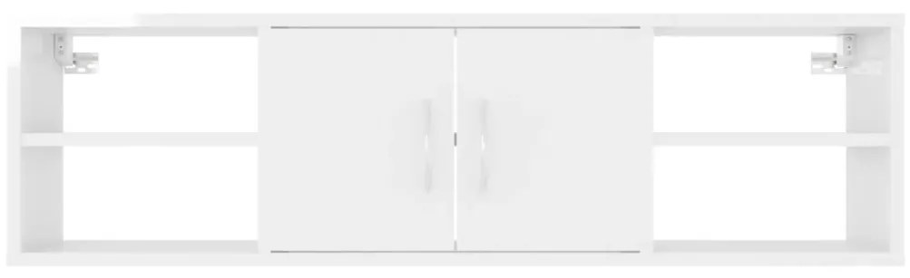 Ραφιέρα Τοίχου Γυαλιστερό Λευκό 102x30x29 εκ. από Μοριοσανίδα - Λευκό