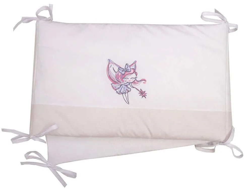 Πάντα Des. Felicia White-Pink Anna Riska 40x190cm 100% Cotton