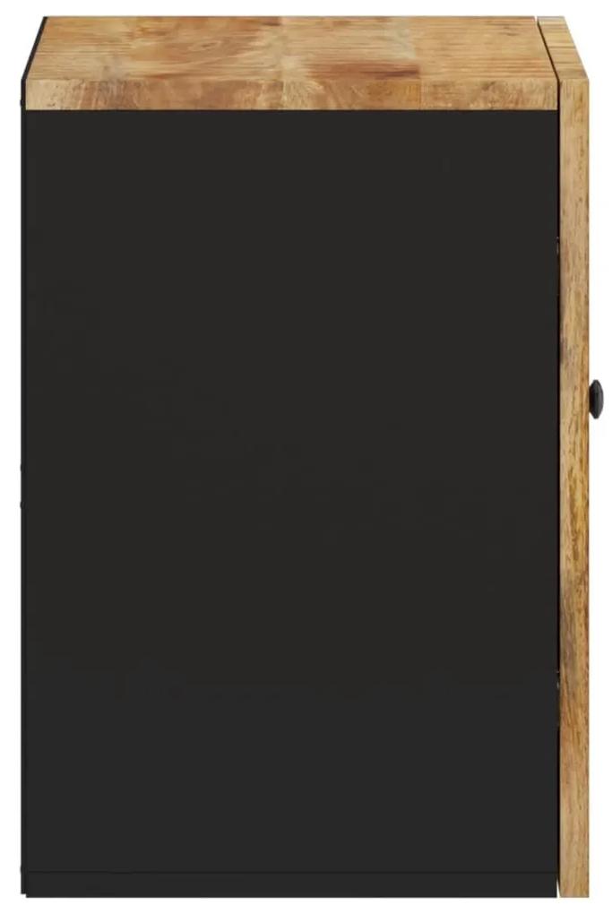 Ντουλάπι Μπάνιου Επιτοίχιο 38x33x48 εκ. από Μασίφ Ξύλο Μάνγκο - Καφέ