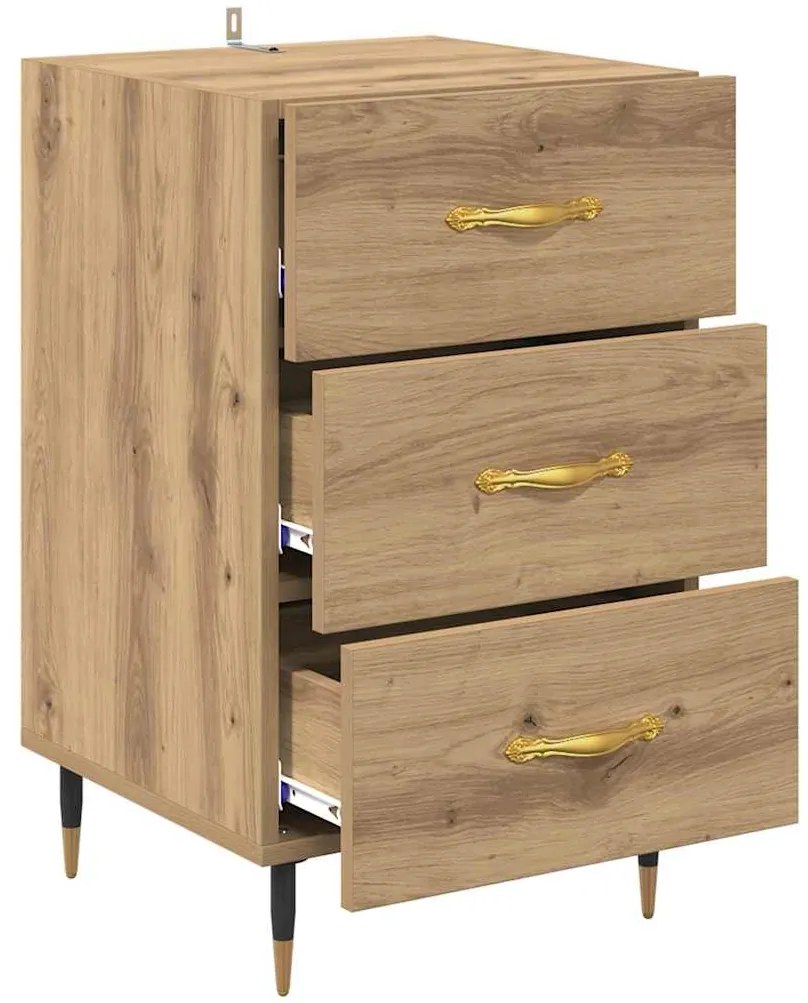vidaXL Κομοδίνο Artisan Oak 40 x 40 x 66 εκ. Επεξεργασμένο ξύλο