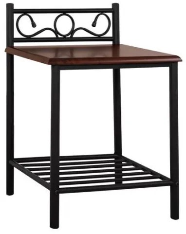 ΚΟΜΟΔΙΝΟ SUZIE HM388 ΑΠΟ ΜΕΤΑΛΛΟ ΚΑΙ ΞΥΛΟ 45x35x48-61 εκ.