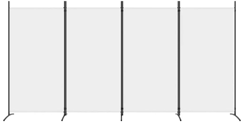 vidaXL Διαχωριστικό Δωματίου με 4 Πάνελ Λευκό 346x180 εκ. από Ύφασμα