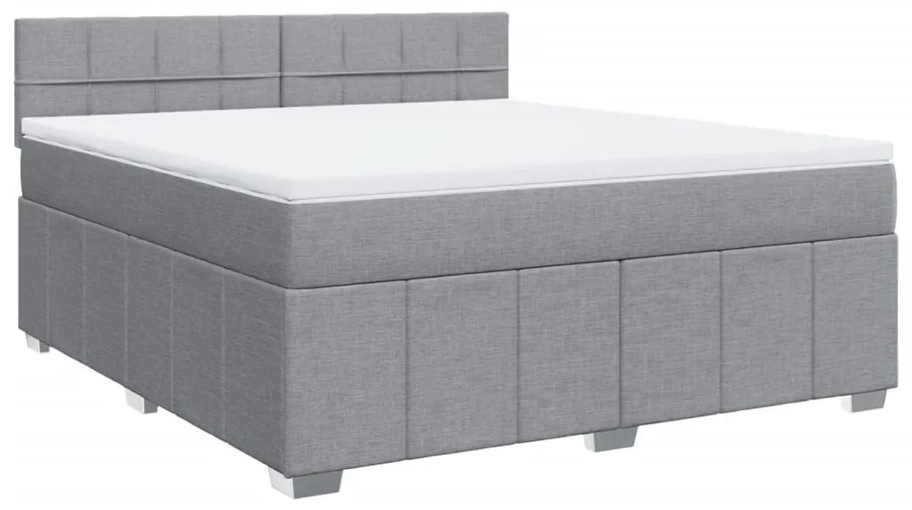 ΚΡΕΒΑΤΙ BOXSPRING ΜΕ ΣΤΡΩΜΑ ΑΝΟΙΧΤΟ ΓΚΡΙ 180X200 ΕΚ. ΥΦΑΣΜΑΤΙΝΟ 3289447