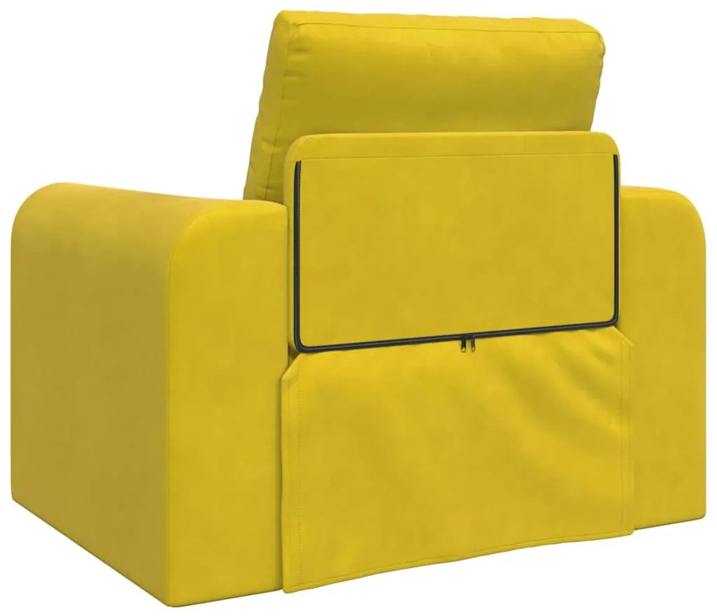 vidaXL Κρεβάτι καναπές Κίτρινο 98 x 71 x 83 εκ. Βελούδο