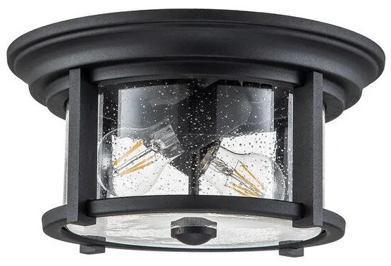 Πλαφονιέρα Φωτιστικό Οροφής 2xE27 IP44 Merrill Elstead Lighting-FE-MERRILL-F-BLK-Μαύρο FE-MERRILL-F-BLK