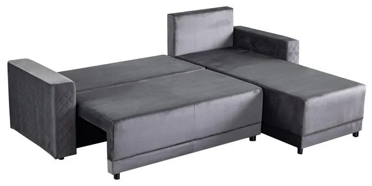 Γωνιακός Καναπές - Κρεβάτι LOTOS Γκρί 237x168x80εκ. 237x168x80 εκ.