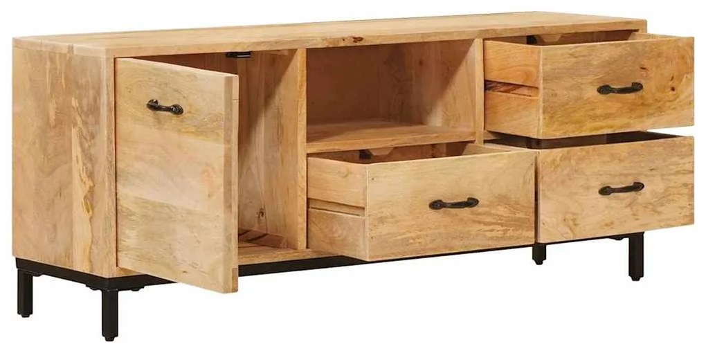 vidaXL Βάσεις Τηλεόρασης Καφέ 110 x 30 x 46 εκ. Στερεό ξύλο μάνγκο