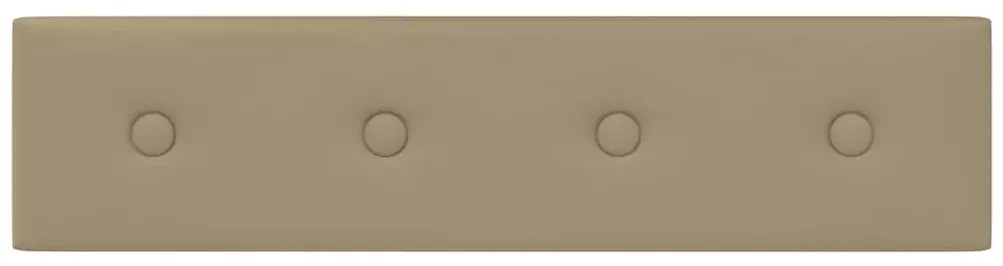 vidaXL Πάνελ Τοίχου 12 τεμ. Καπουτσίνο 60 x 15 εκ. 1,08 μ² Συνθ. Δέρμα