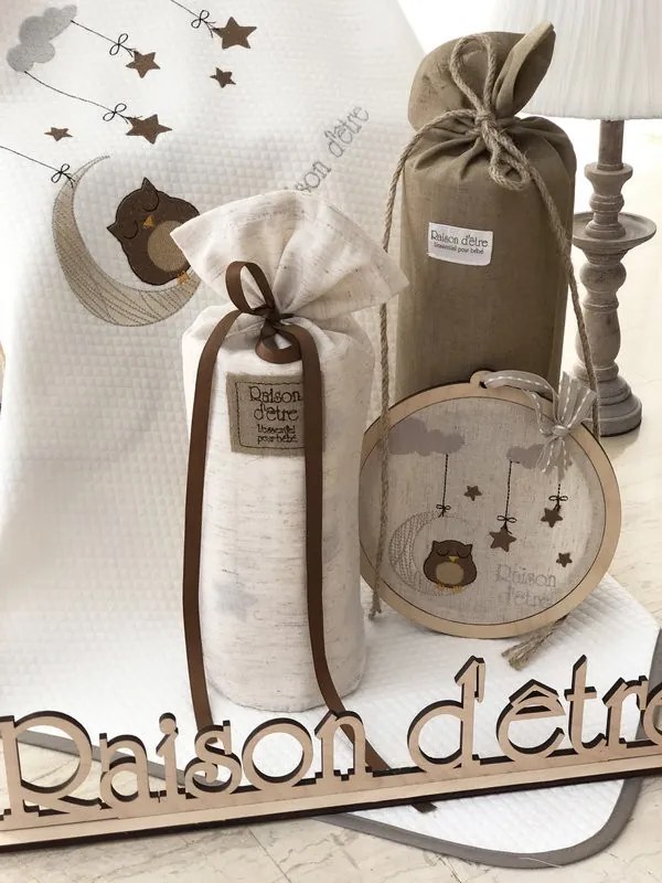 Κουβέρτα Πικέ Αγκαλιάς Dreamy Owl - Brown 108103005