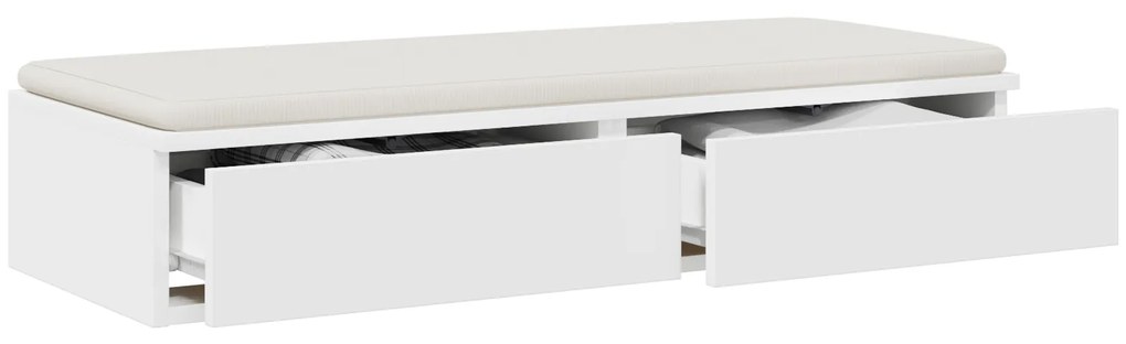 vidaXL Συρτάρια Κρεβατιού Λευκά 75x36,5x16,5 εκ από Ξύλο