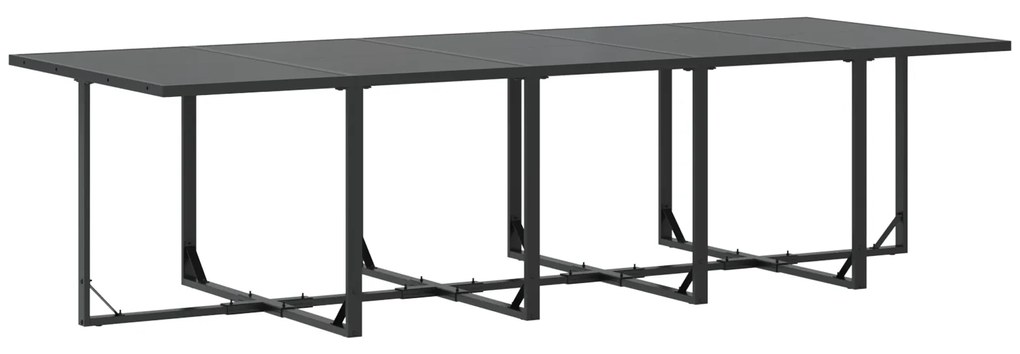 vidaXL Σέτ φαγητού για κήπο 11 pcs Μαύρο Ατσάλι
