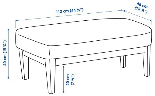 EKENÄSET πάγκος, 112 cm 605.335.33