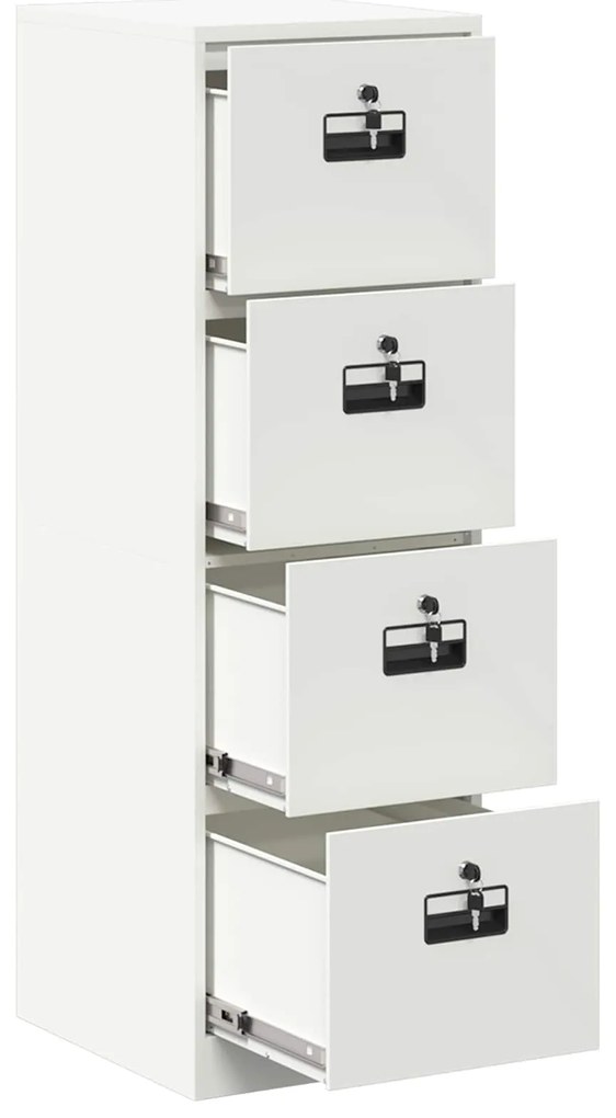 vidaXL Ντουλάπα Αρχείων με συρτάρι 2 pcs Λευκό 44 x 50 x 106.5 εκ