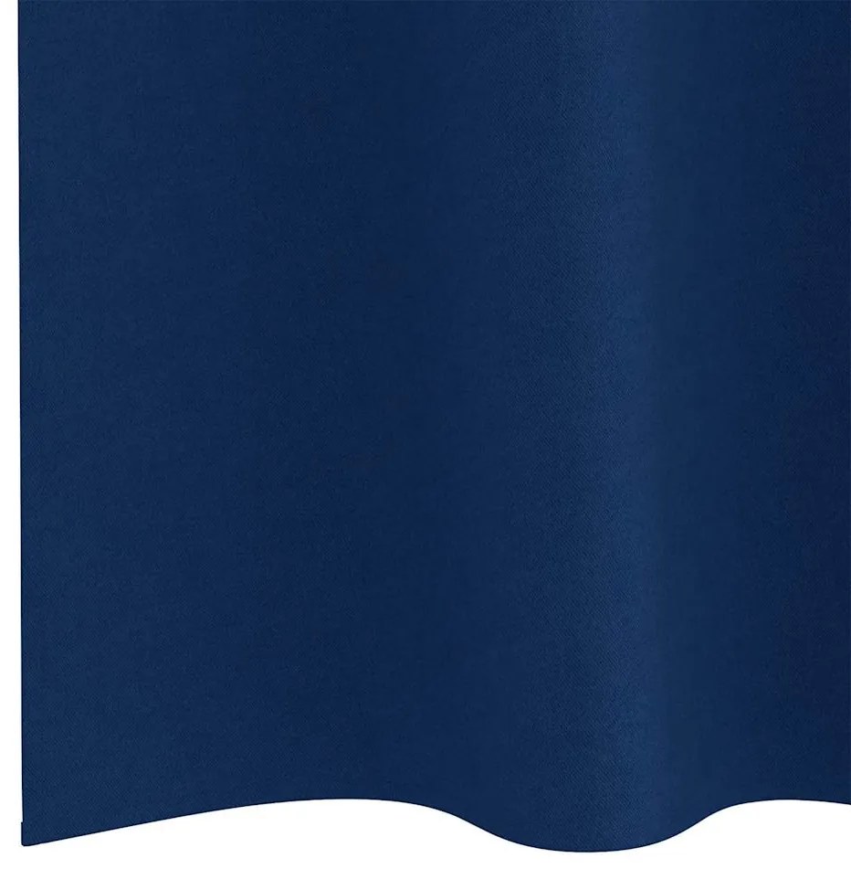 vidaXL Κουρτίνες με κουρτίνες 2 pcs Σκούρο Μπλε 245x140εκ. Πολυεστέρας