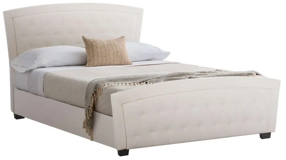 Κρεβάτι Odelia HM550.11 Για Στρώμα 150x200cm Ecru Double Τεχνόδερμα