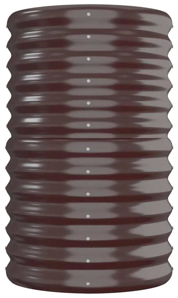 vidaXL Ζαρντινιέρα Καφέ 260x40x68 εκ. Γαλβανισμένος χάλυβας