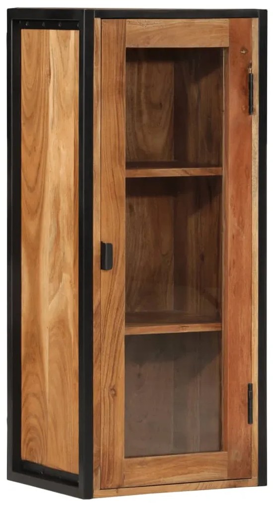 Ντουλάπι Μπάνιου Επιτοίχιο 40x30x90 εκ. Μασίφ Ακακία/Σίδερο