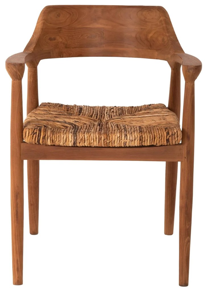 Καρέκλα-Πολυθρόνα C9401.01 Μασίφ Ξύλο Teak Φυσικό 58x52x77Yεκ. 58x52x77 εκ.