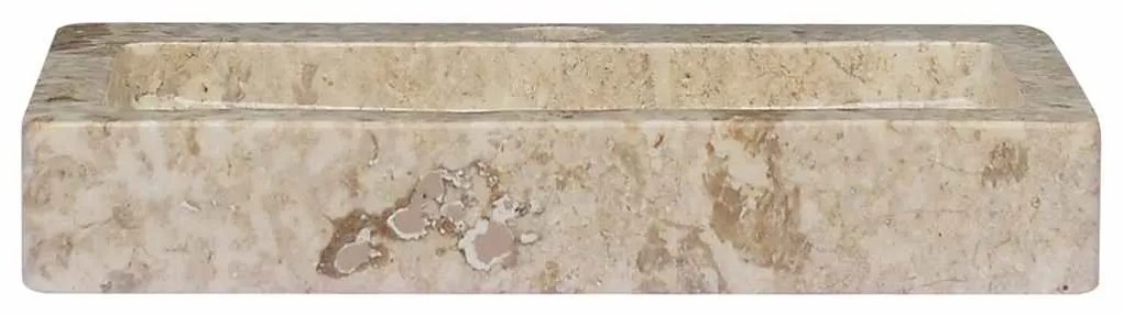 vidaXL Νιπτήρας Επιτοίχιος Κρεμ 38 x 24 x 6,5 εκ. Μαρμάρινος