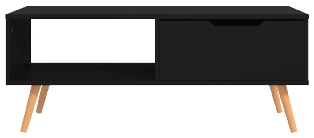 vidaXL Τραπεζάκι Σαλονιού Μαύρο 100 x 49,5 x 43 εκ. από Επεξ. Ξύλο