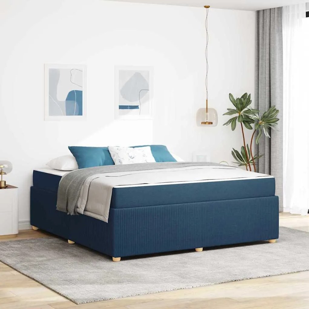 vidaXL Σκελετός Κρεβατιού Άλλο Μπλε 180 x 200 cm ύφασμα
