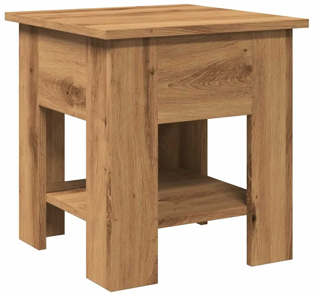 Τραπεζάκι σαλονιού Artisan Oak 40x40x42 cm Κατασκευασμένο ξύλο - Καφέ