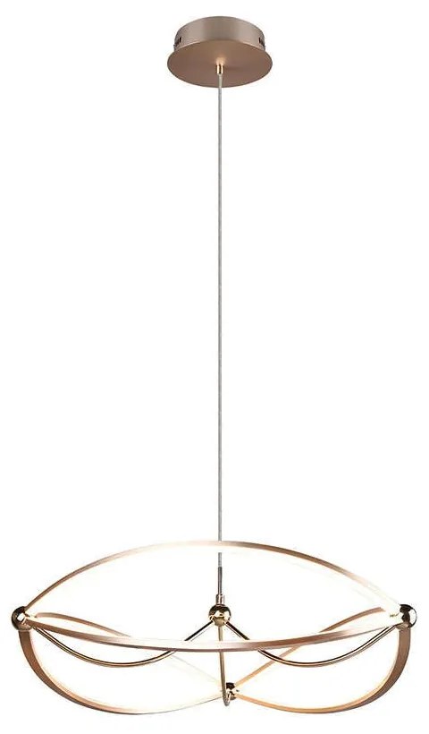 Φωτιστικό Οροφής Charivari 321210108 SMD-LED D62x150cm Brass Trio Lighting Metal