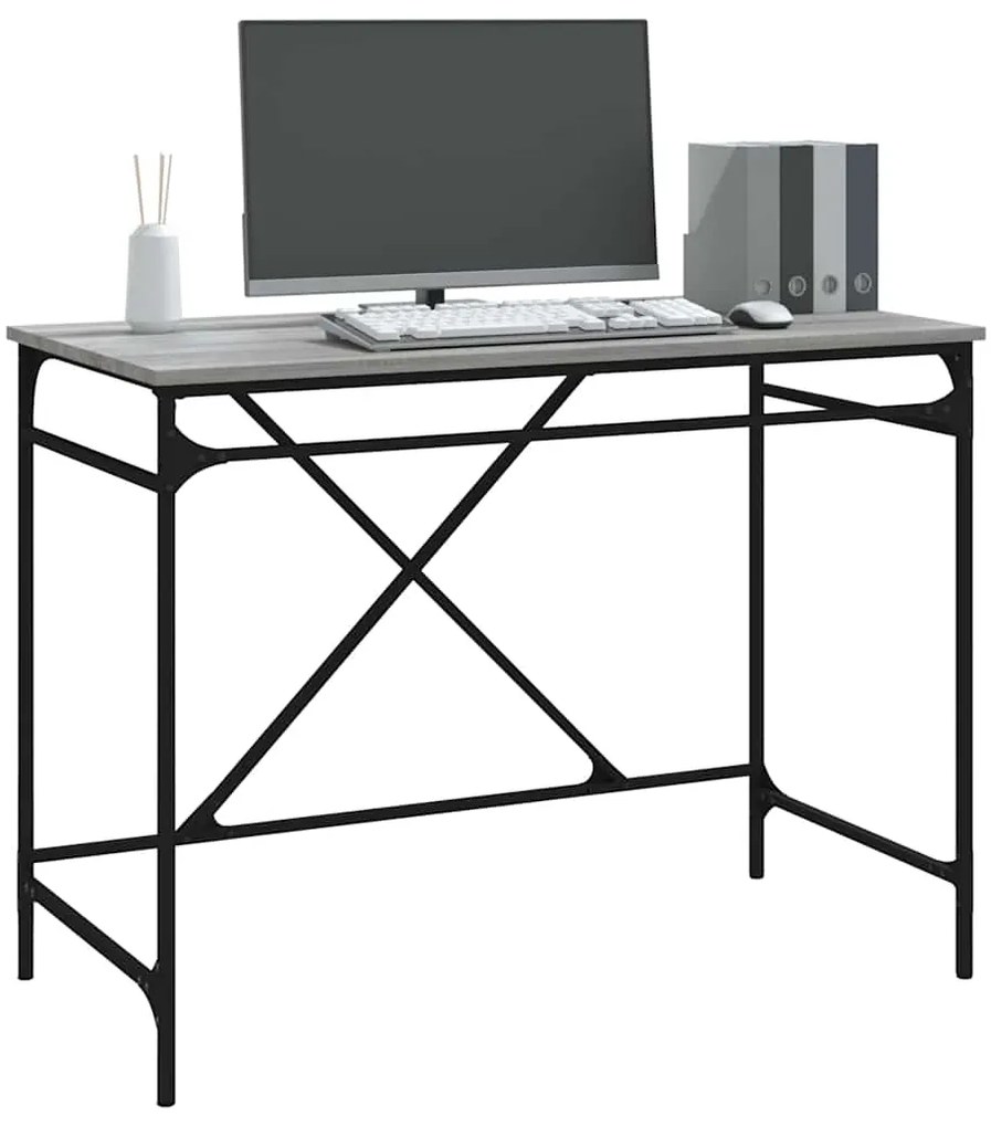 vidaXL Γραφείο Γκρι Sonoma 100 x 50 x 75 εκ. από Επεξεργασμένο Ξύλο