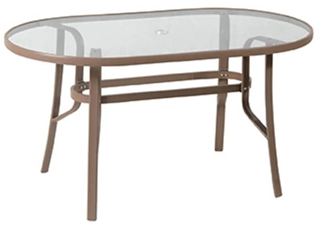 Τραπέζι Οβάλ 154561 Brown 90X160X75cm