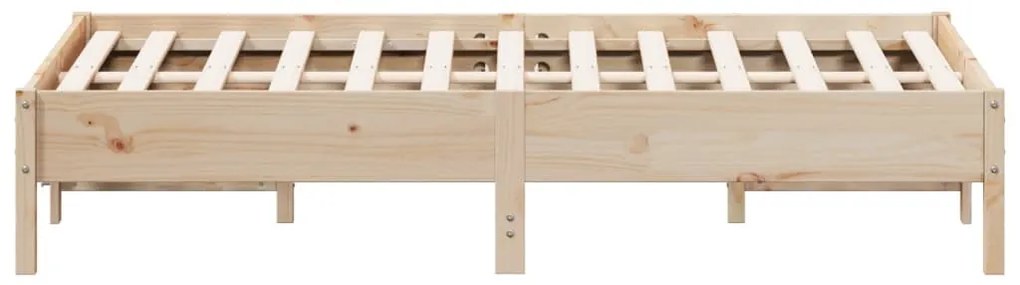 vidaXL Σκελετός Κρεβατιού Χωρίς Στρώμα 120x190 εκ Μασίφ Ξύλο Πεύκου