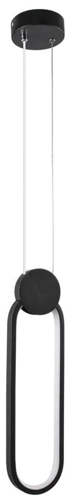 Φωτιστικό Οροφής Ildi 61088 Led 12W 10x2,3x38cm Black GloboStar Αλουμίνιο