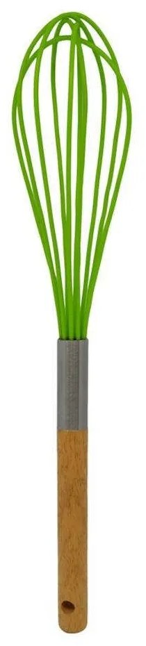 Αυγοδάρτης Σιλικόνη Με Ξύλινη Λαβή 788514 30cm Green Ankor Silicone