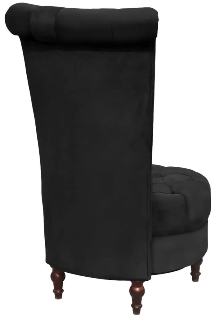 vidaXL Πολυθρόνα με Ψηλή Πλάτη Μαύρη Υφασμάτινη