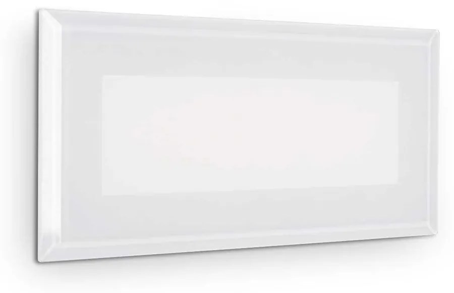 Φωτιστικό Τοίχου Χωνευτό Indio 255804 19x8,5cm LED 8W 3000K 960Lm White Ideal Lux