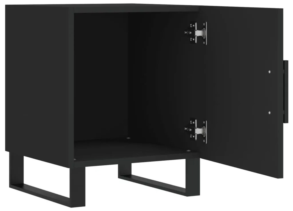 vidaXL Κομοδίνα 2 τεμ. Μαύρα 40 x 40 x 50 εκ. από Επεξεργασμένο Ξύλο