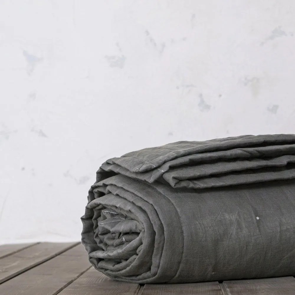 Κουβερλί Linen Dark Grey Nima King Size 240x260cm Linen