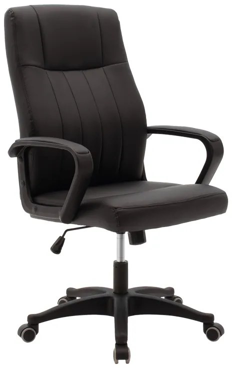 Καρέκλα γραφείου διευθυντή Roby pakoworld με pu χρώμα μαύρο