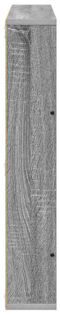 vidaXL Ράφι Περιοδικών με ράφι 2 pcs Γκρίζο Σονομα 60 x 12 x 70 εκ