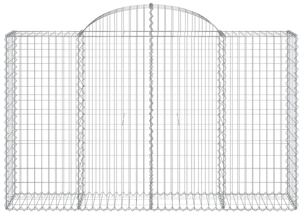 vidaXL Συρματοκιβώτια Τοξωτά 30 τεμ. 200x50x120/140 εκ. Γαλβαν. Ατσάλι