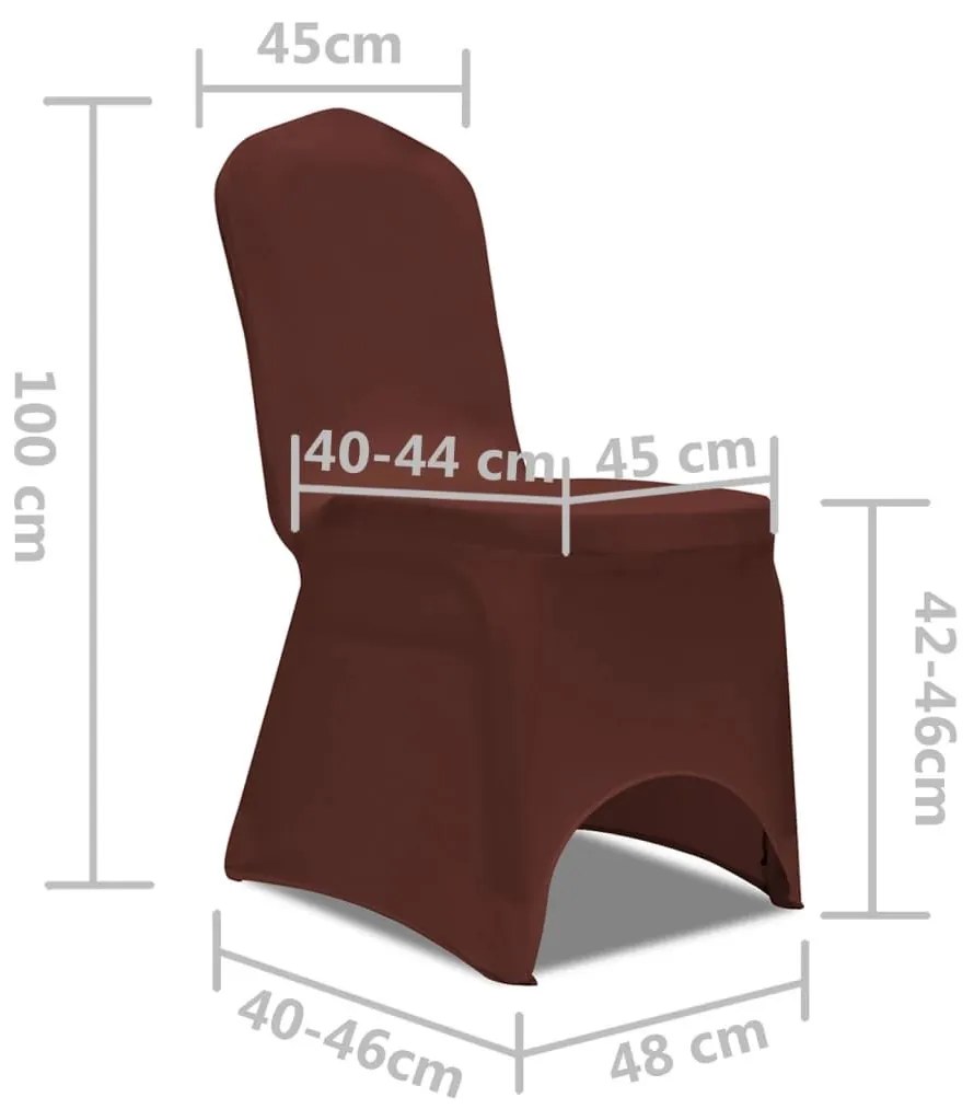 Καλύμματα Καρέκλας Ελαστικά 4 τεμ. Καφέ - Καφέ
