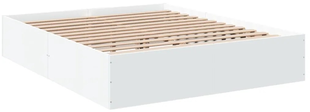 vidaXL Πλαίσιο Κρεβατιού Λευκό 160x200 εκ. Επεξεργασμένο Ξύλο