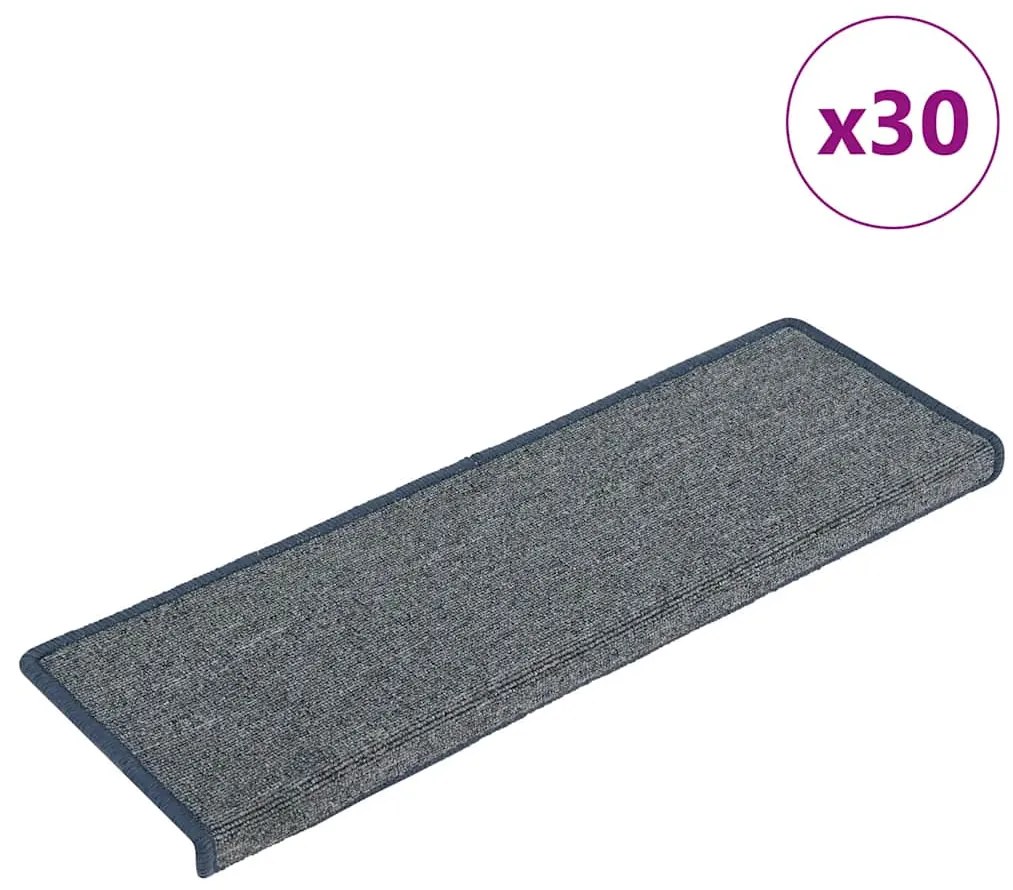 vidaXL Πατάκια Σκάλας 30 τεμ. Μωβ και Μπλε 65 x 21 x 4 εκ.