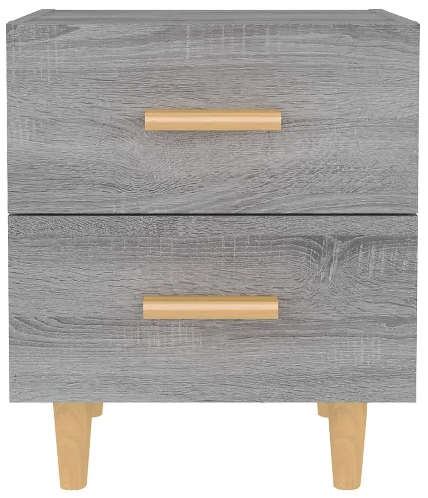 vidaXL Κομοδίνα 2 τεμ. Γκρι Sonoma 40 x 35 x 47,5 εκ.
