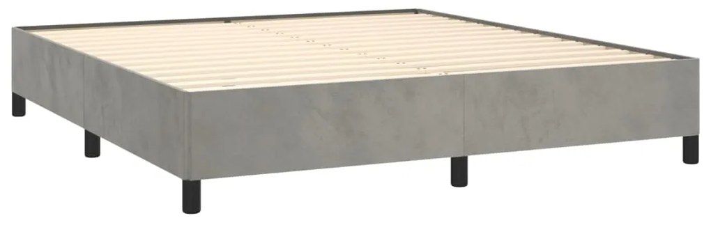 ΚΡΕΒΑΤΙ BOXSPRING ΜΕ ΣΤΡΩΜΑ ΑΝΟΙΧΤΟ ΓΚΡΙ 160X200 ΕΚ. ΒΕΛΟΥΔΙΝΟ 3132747