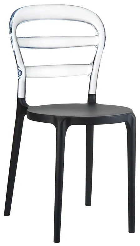 BIBI BLACK/CLEAR TRANSP.ΚΑΡΕΚΛΑ - (42X50X85εκ.), Χρώμα: BLACK/CLEAR - SIESTA